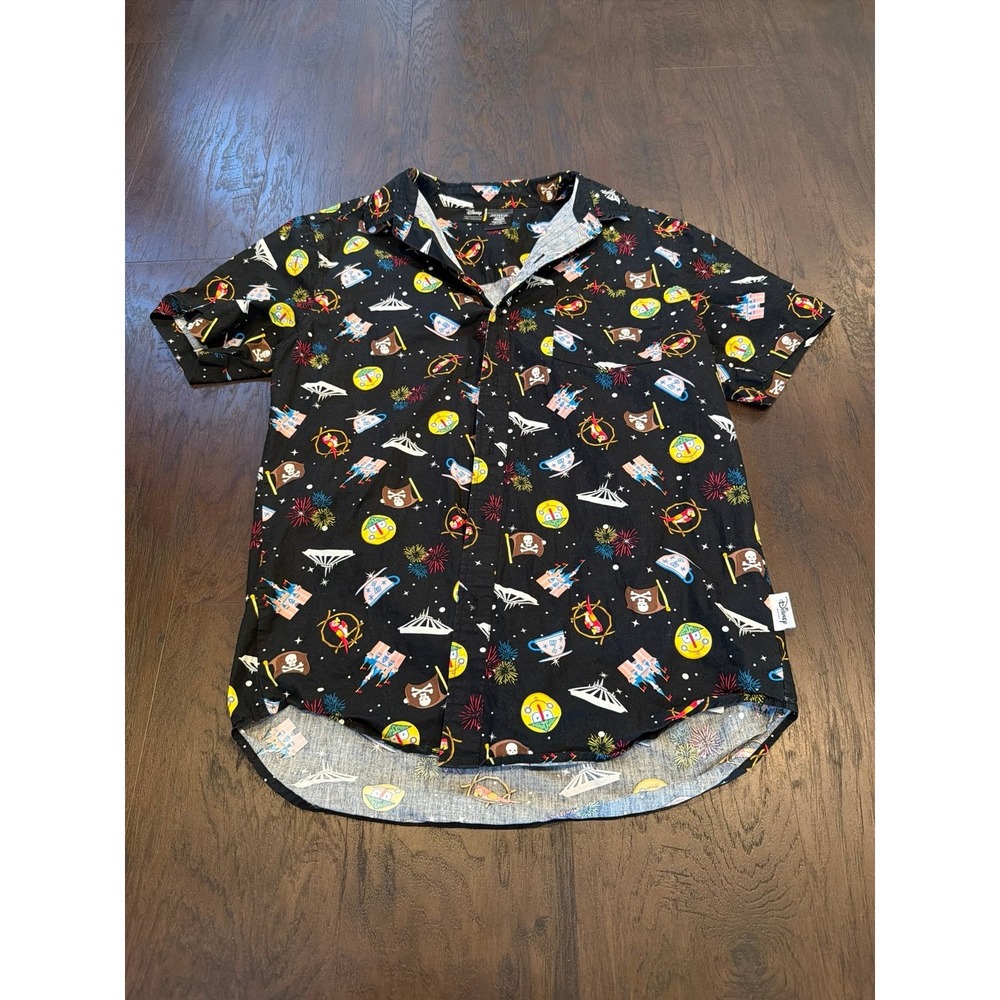 Disney Parks Icon Attractions Camp Shirt Button Down Our Universe